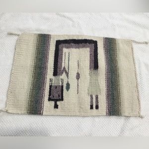 Vintage Navajo Inspired YEI Reversible Woven Textile